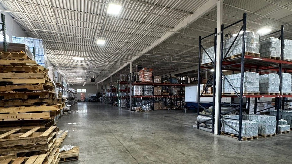 warehouse with racks