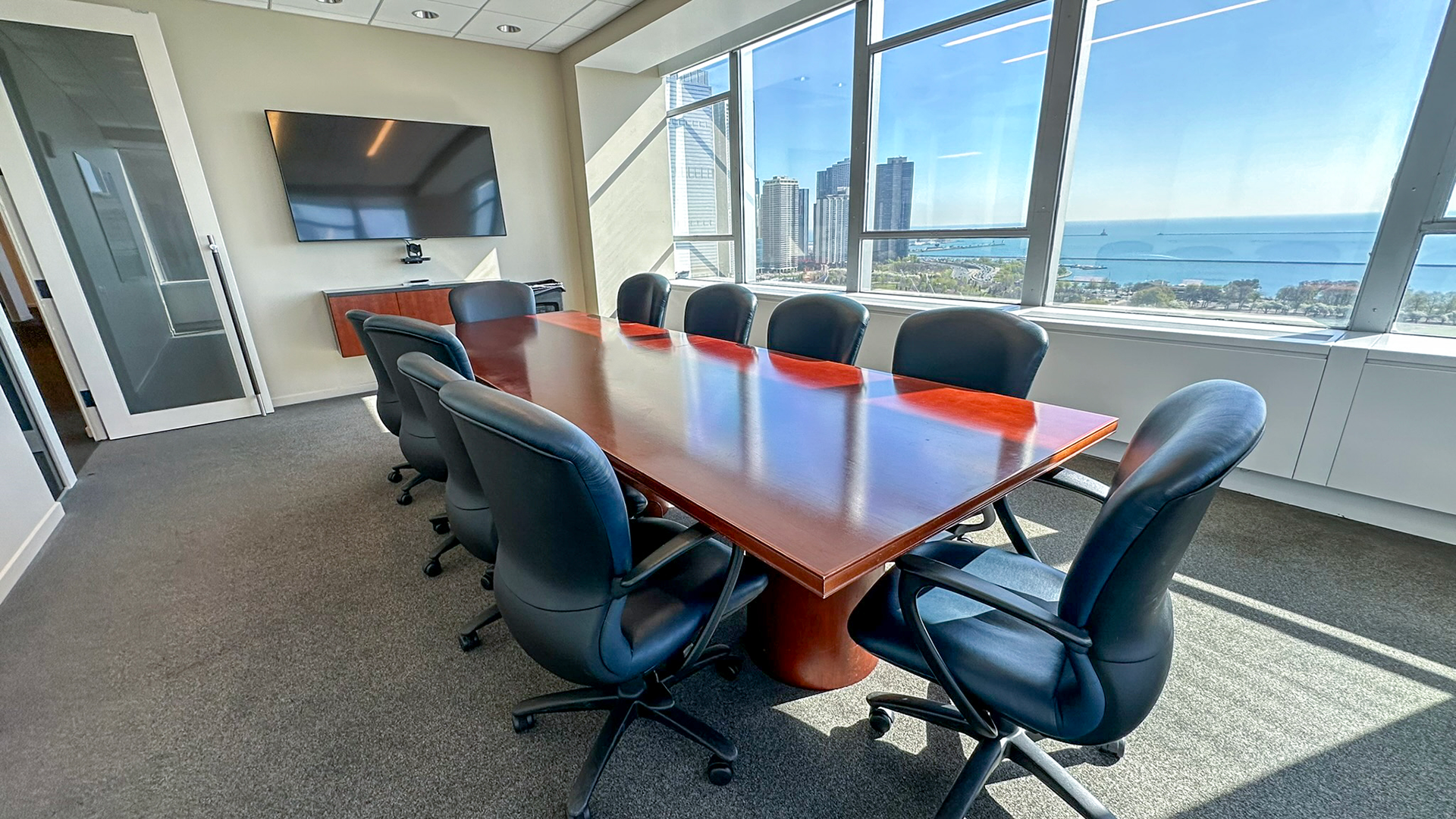 Conference room with view of Lake Michigan