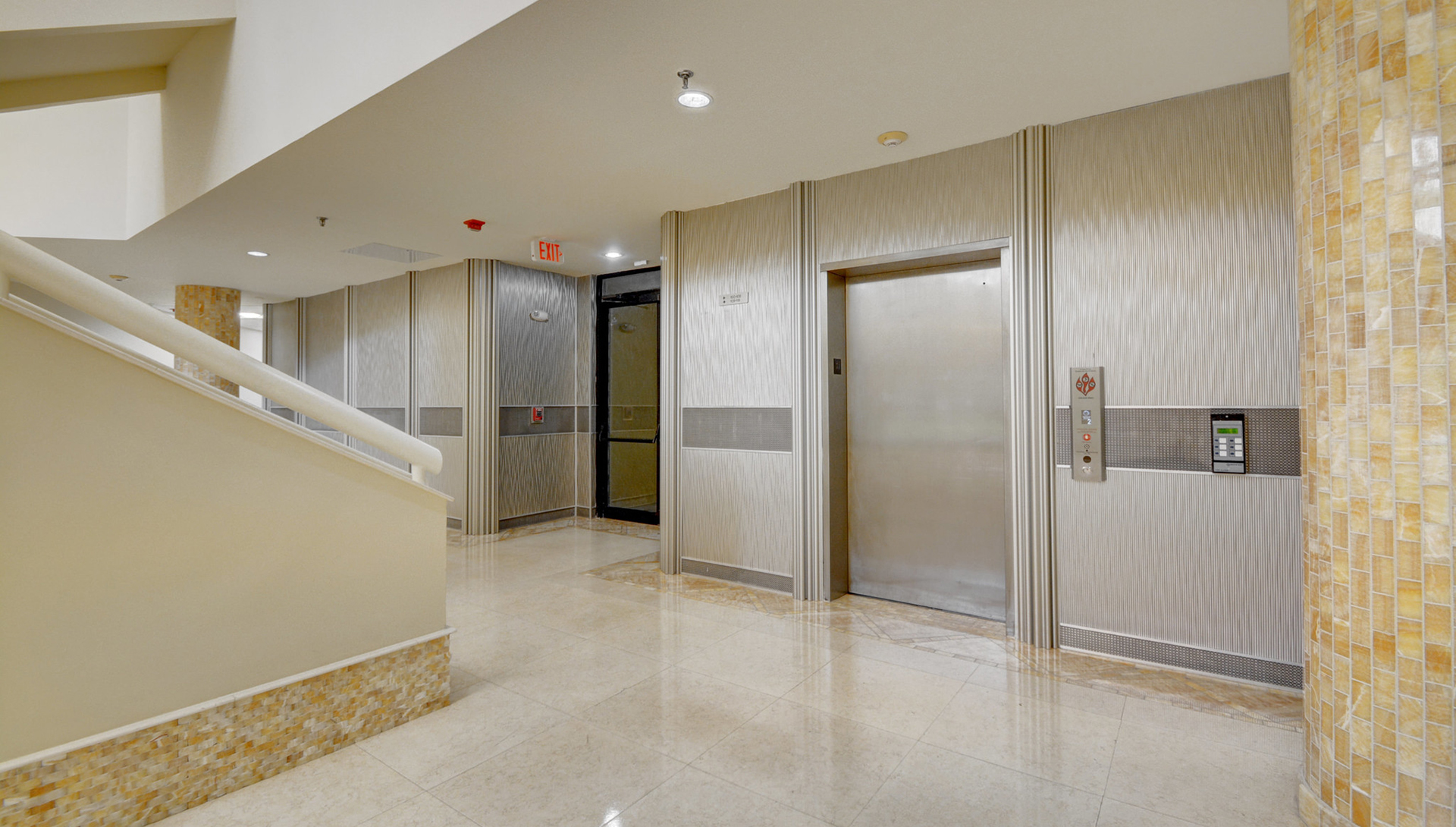 Building lobby elevator