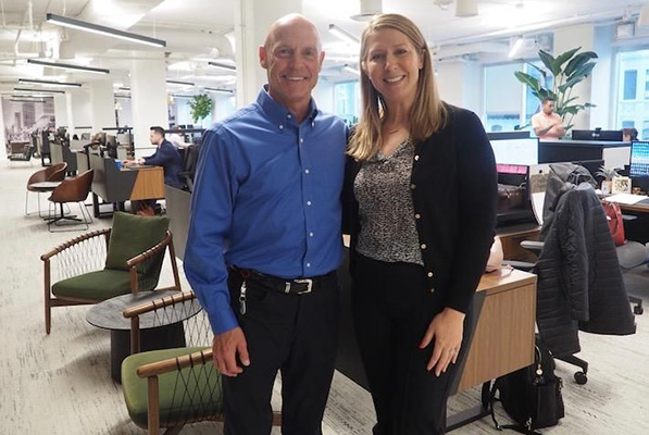 Cresa CEO Jim Underhill and principal Christie Minch, a workplace strategy expert who worked on the firm's new D.C. headquarters