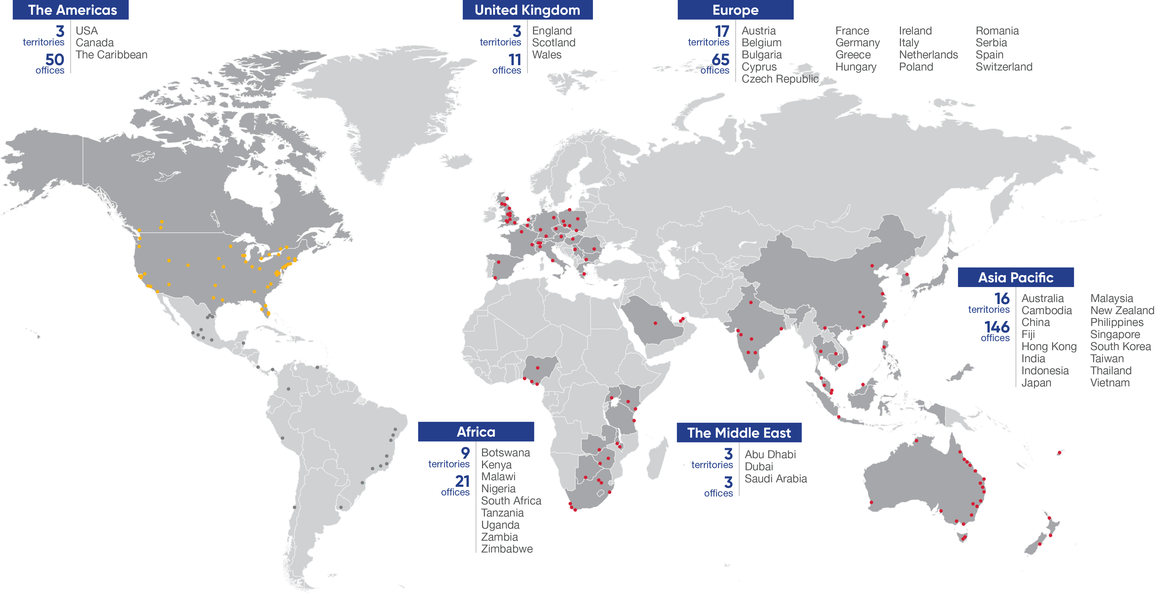 Cresa Knight Frank Global Map