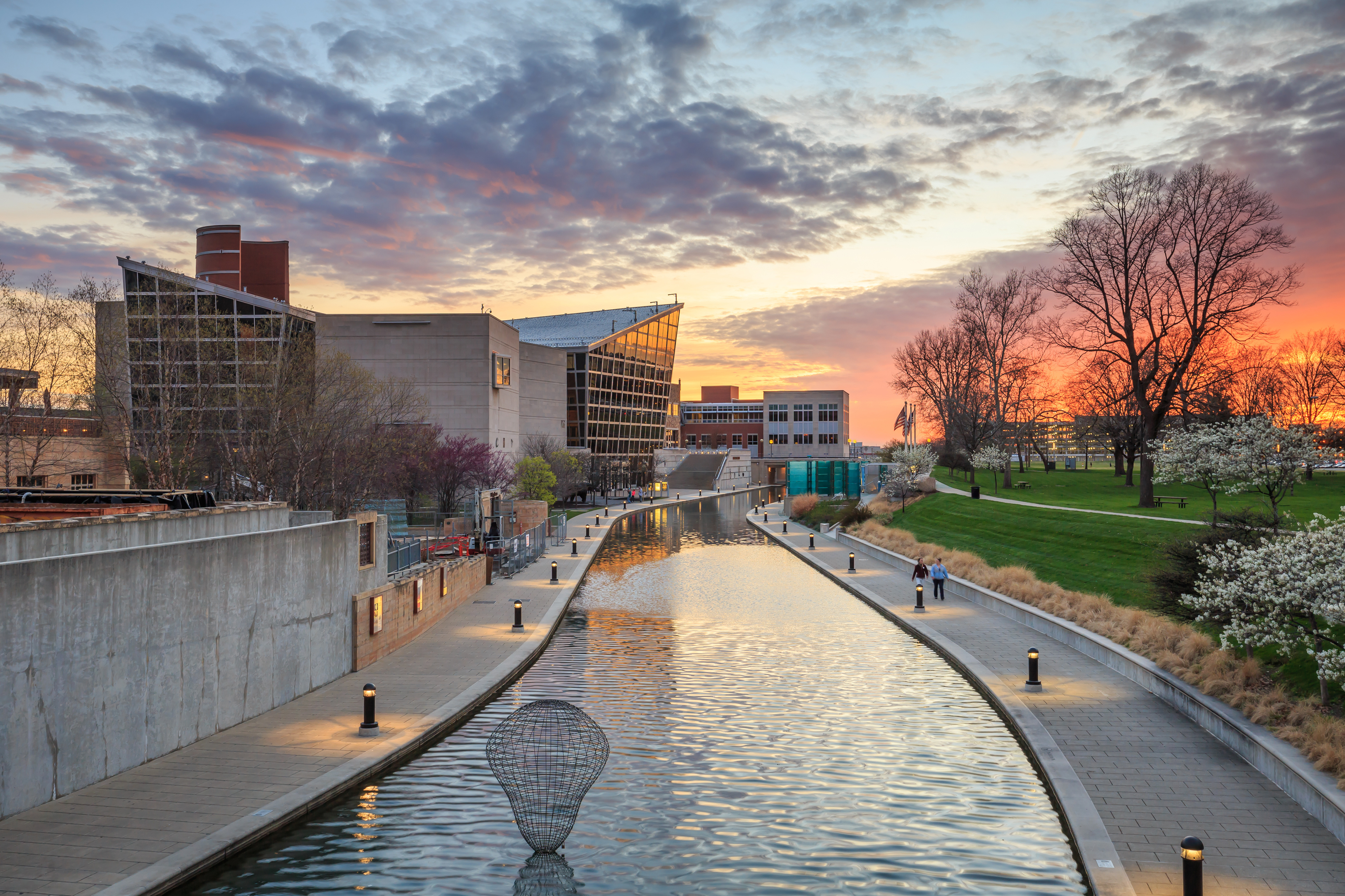 Indy museum at sunset