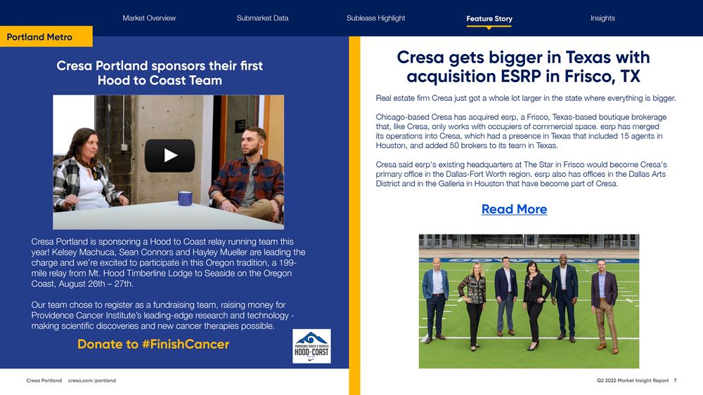 Q2 2022 Portland Office Market Report, by Cresa