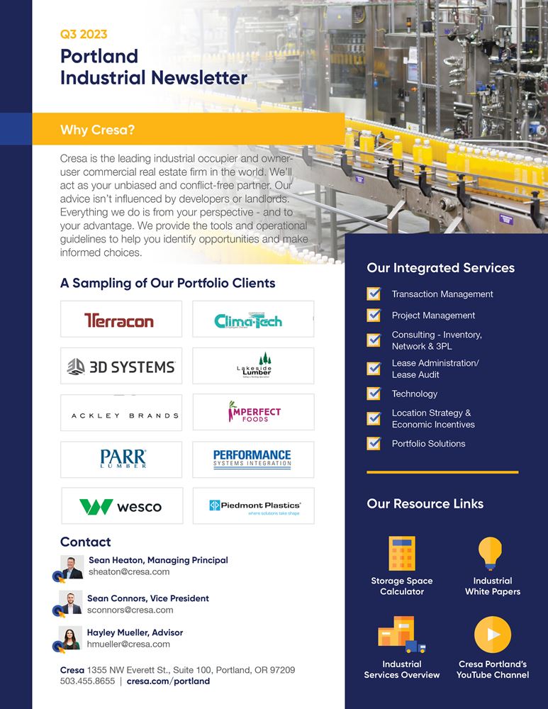 Portland Industrial Market Report - Q3 2023